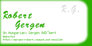 robert gergen business card